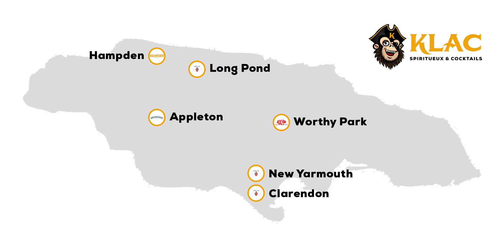 Carte Rhum Jamaïque